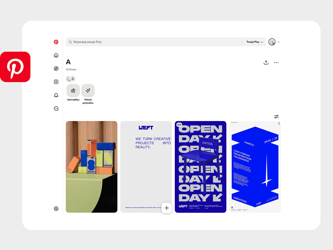 A Pinterest board ready to be downloaded